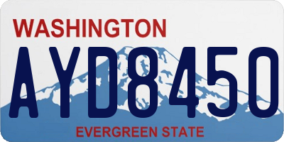 WA license plate AYD8450
