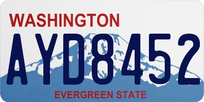 WA license plate AYD8452
