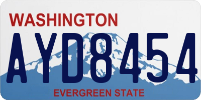 WA license plate AYD8454