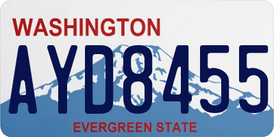 WA license plate AYD8455