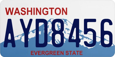 WA license plate AYD8456