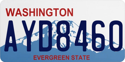 WA license plate AYD8460