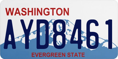 WA license plate AYD8461