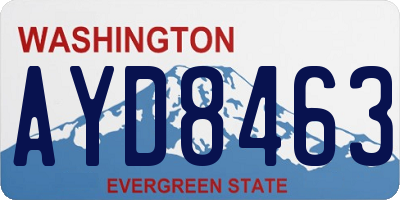 WA license plate AYD8463