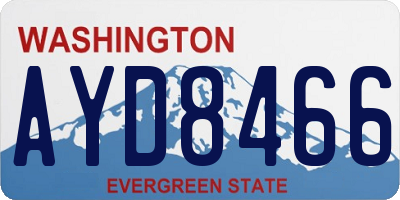 WA license plate AYD8466