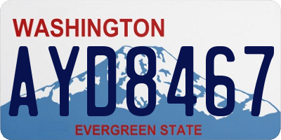 WA license plate AYD8467