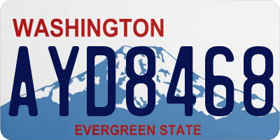 WA license plate AYD8468