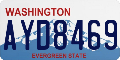 WA license plate AYD8469