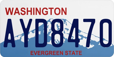 WA license plate AYD8470