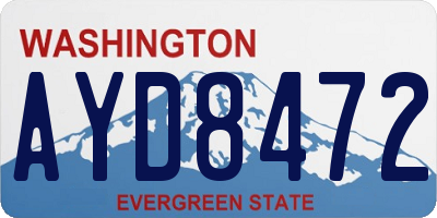 WA license plate AYD8472