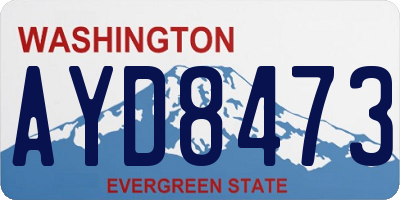 WA license plate AYD8473