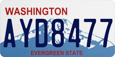 WA license plate AYD8477