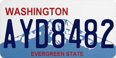 WA license plate AYD8482
