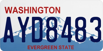 WA license plate AYD8483