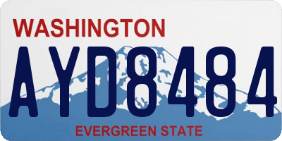 WA license plate AYD8484