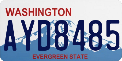 WA license plate AYD8485