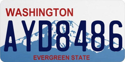 WA license plate AYD8486