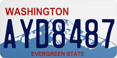 WA license plate AYD8487