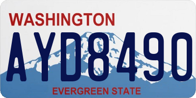 WA license plate AYD8490