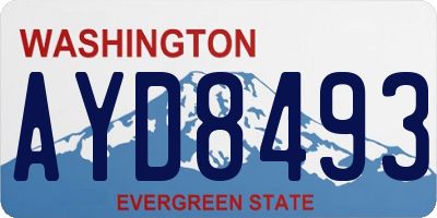 WA license plate AYD8493