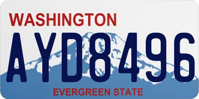 WA license plate AYD8496
