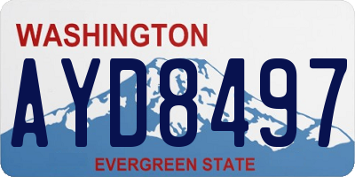 WA license plate AYD8497