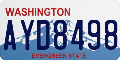 WA license plate AYD8498