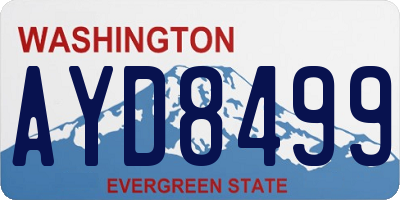 WA license plate AYD8499