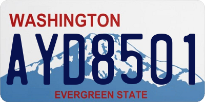 WA license plate AYD8501