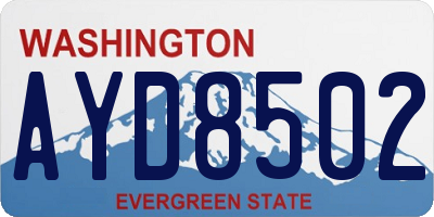 WA license plate AYD8502