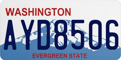 WA license plate AYD8506