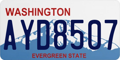 WA license plate AYD8507