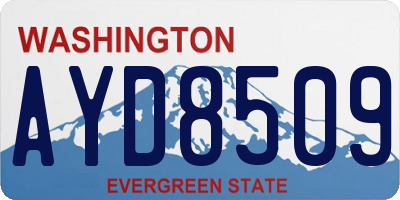 WA license plate AYD8509