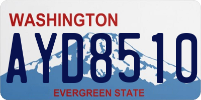 WA license plate AYD8510
