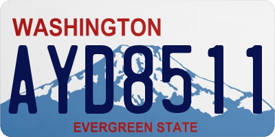 WA license plate AYD8511