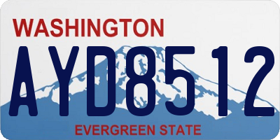 WA license plate AYD8512