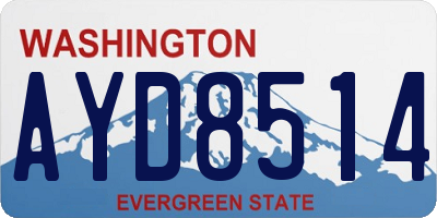 WA license plate AYD8514