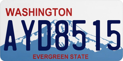 WA license plate AYD8515