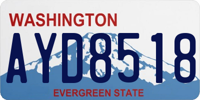 WA license plate AYD8518