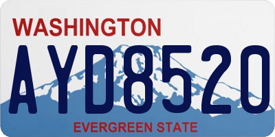 WA license plate AYD8520
