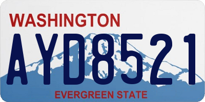 WA license plate AYD8521