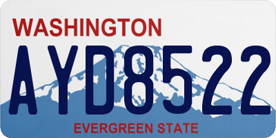 WA license plate AYD8522