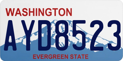WA license plate AYD8523