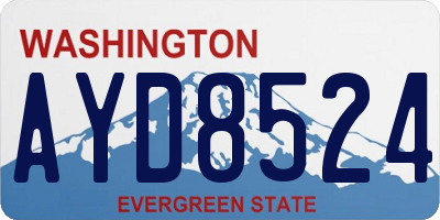WA license plate AYD8524