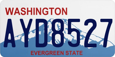 WA license plate AYD8527