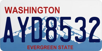 WA license plate AYD8532