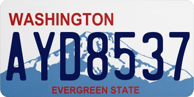 WA license plate AYD8537
