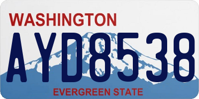 WA license plate AYD8538