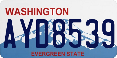 WA license plate AYD8539