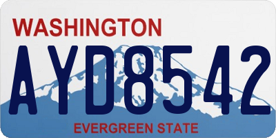 WA license plate AYD8542